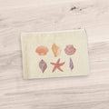 Watercolor Shells - Canvas Zipper Pouch