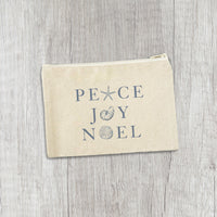 Peace Joy Noel - Canvas Zipper Pouch