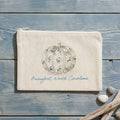 Crab Painted Fall Pumpkin - Custom Canvas Zipper Pouch