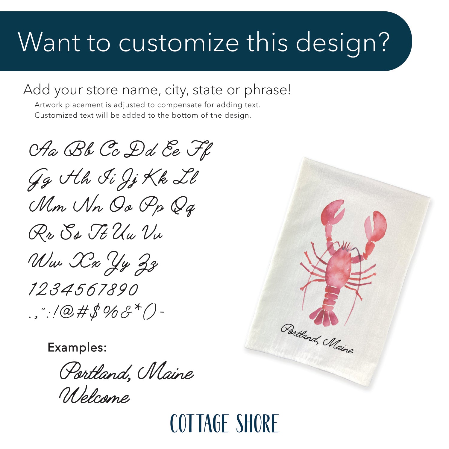 Paddles - Customizable Cotton Tea Towel