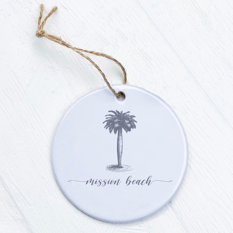 Palm Tree w/ City - Ornament