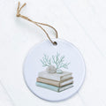 Coastal Book Stack - Ornament