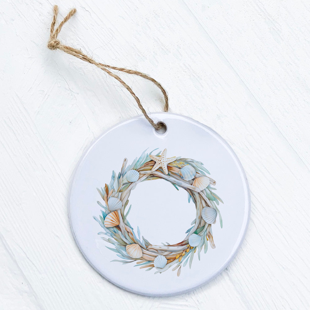 Seashell Driftwood Wreath - Ornament
