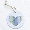 Coastal Wood Heart - Ornament