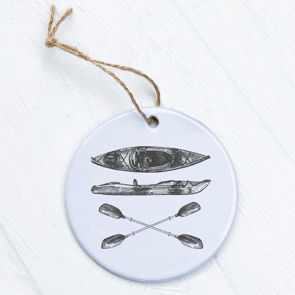 Hand Drawn Kayak - Ornament