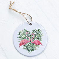 Flamingo Heart - Ornament