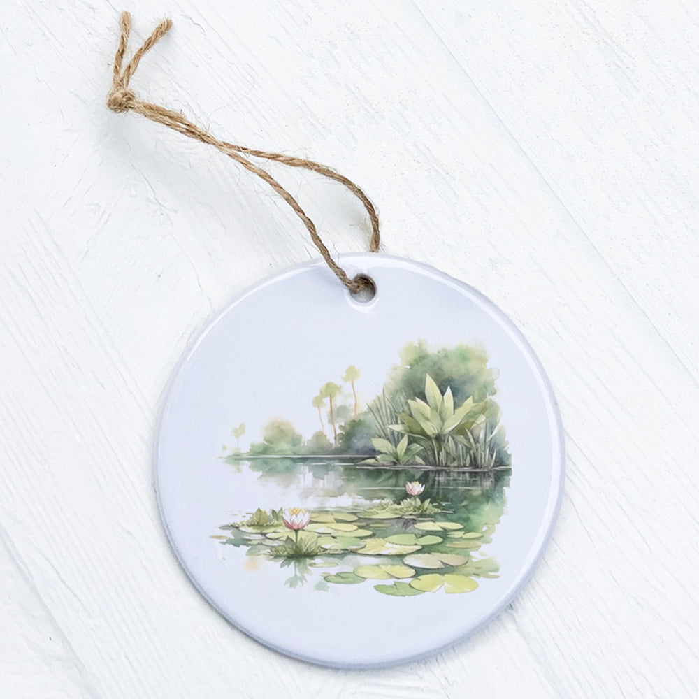 Water Lily Scene - Ornament