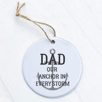 Anchor in Every Storm - Father's Day Ornament