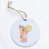 Strawberry Lemonade Watercolor - Ornament