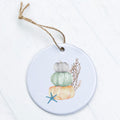 Coastal Pumpkin Stack - Ornament