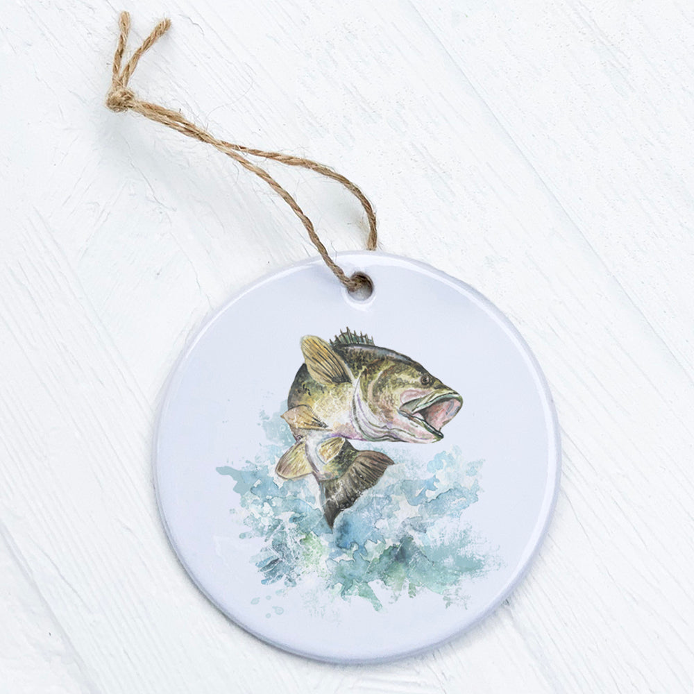 Watercolor Bass - Ornament