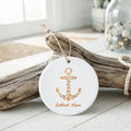 Autumn Leaves Anchor - Custom Ornament