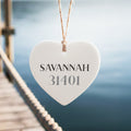 Classic Zip Code - Custom Heart Shaped Ornament