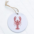 Watercolor Floral Red Lobster - Ornament