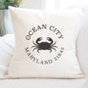 Crab w/ City and State - Square Canvas Pillow