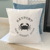 Crab w/ City and State - Square Canvas Pillow