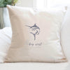 Marlin w/ City, State - Square Canvas Pillow