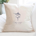 Marlin w/ City, State - Custom Square Canvas Pillow