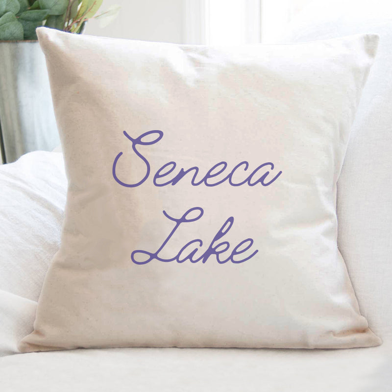 Script Lake Custom - Square Canvas Pillow
