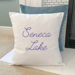 Script Lake Custom - Square Canvas Pillow