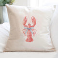 Bow-Tied Lobster - Customizable Square Canvas Pillow