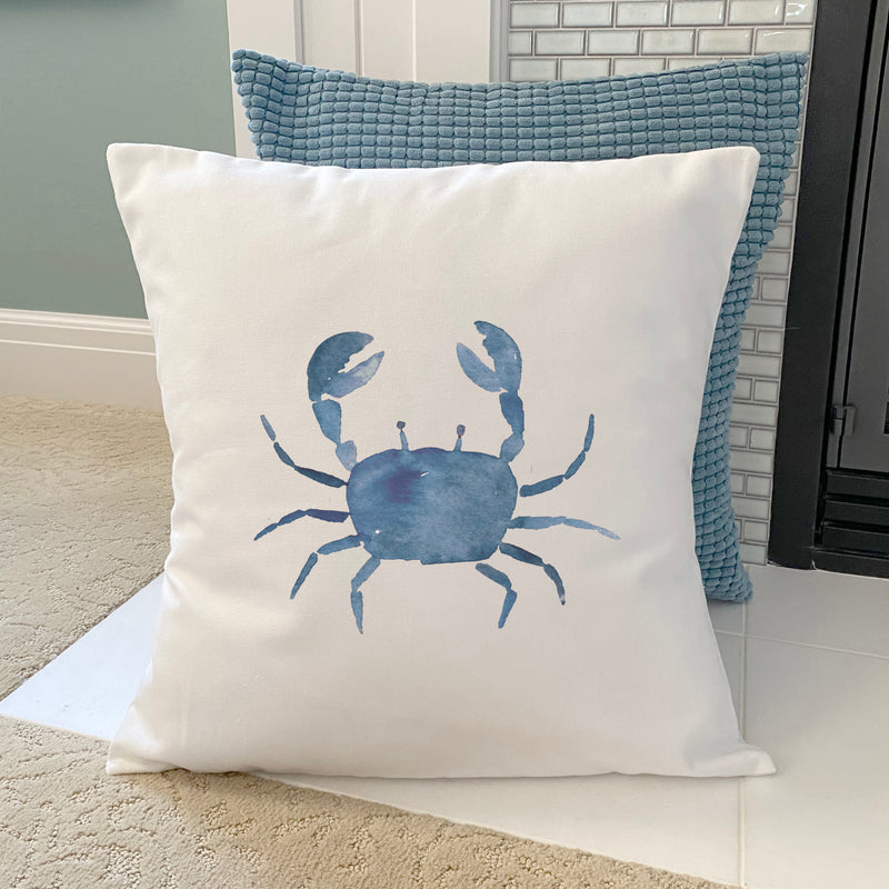 Blue Crab - Square Canvas Pillow