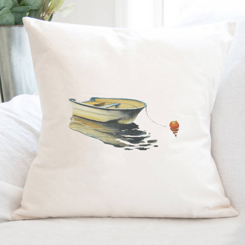 Rowboat on Still Water - Square Canvas Pillow