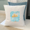 Yellow Umbrella - Square Canvas Pillow