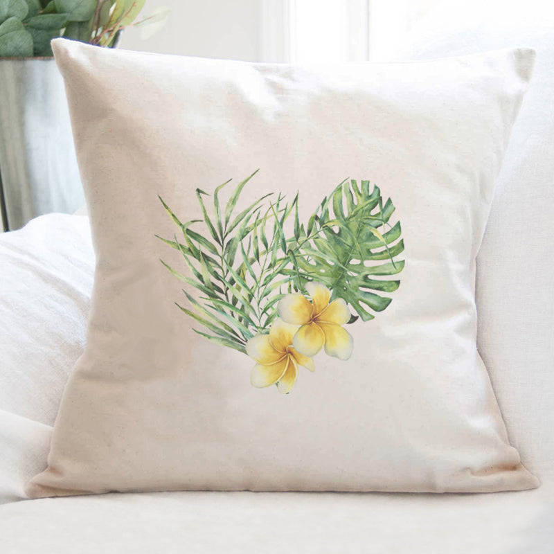 Tropical Heart - Square Canvas Pillow