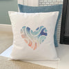 Abstract Beach Heart - Valentine's Day Square Canvas Pillow