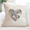 Pebble Heart - Valentine's Day Square Canvas Pillow