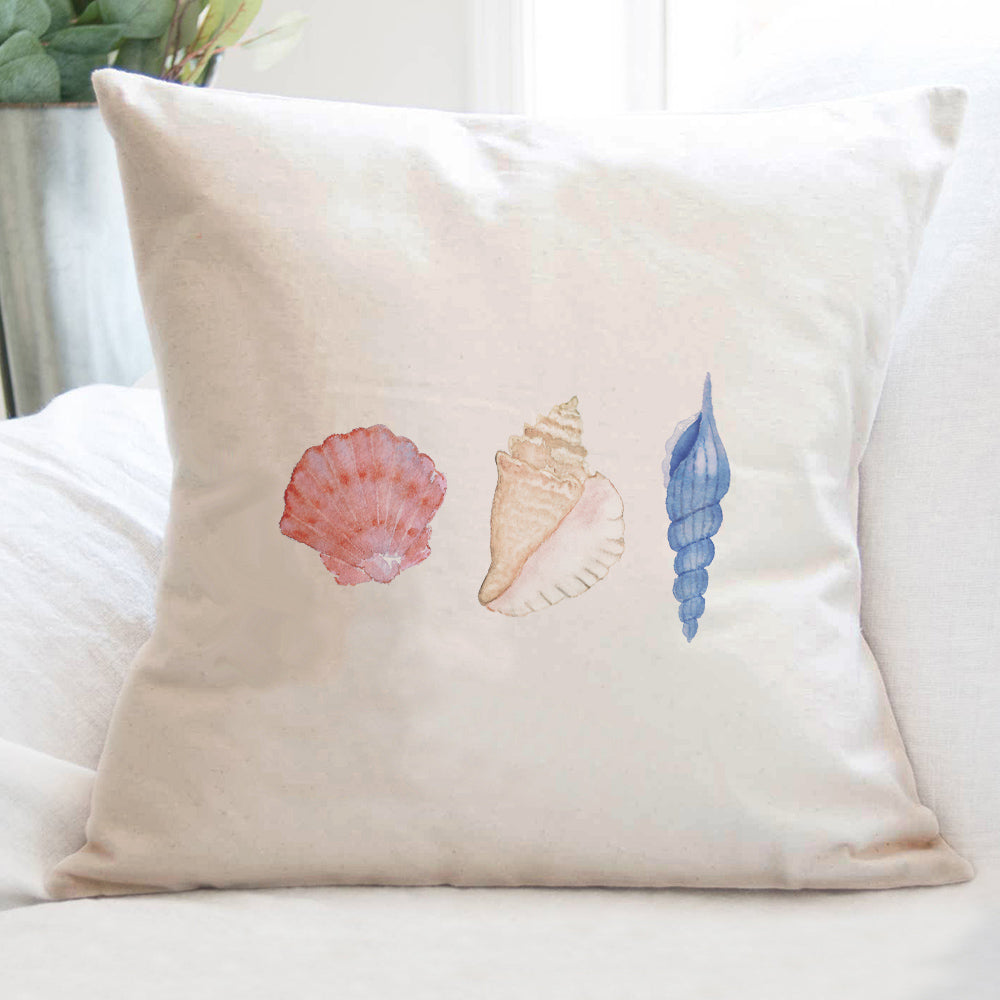 Shells of Glory - Patriotic Square Canvas Pillow