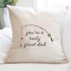 Reely Great Dad - Father's Day Square Canvas Pillow