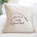 Reely Great Dad - Father's Day Square Canvas Pillow
