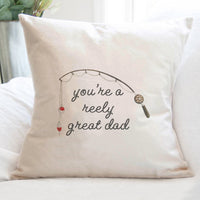 Reely Great Dad - Father's Day Square Canvas Pillow