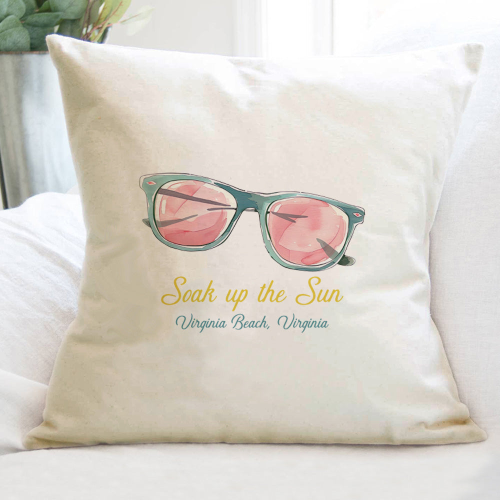 Soak Up The Sun - Custom Square Canvas Pillow