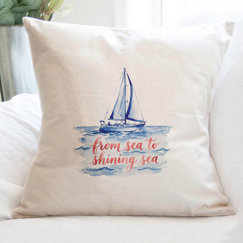 From Sea to Shining Sea - Square Canvas Pillow