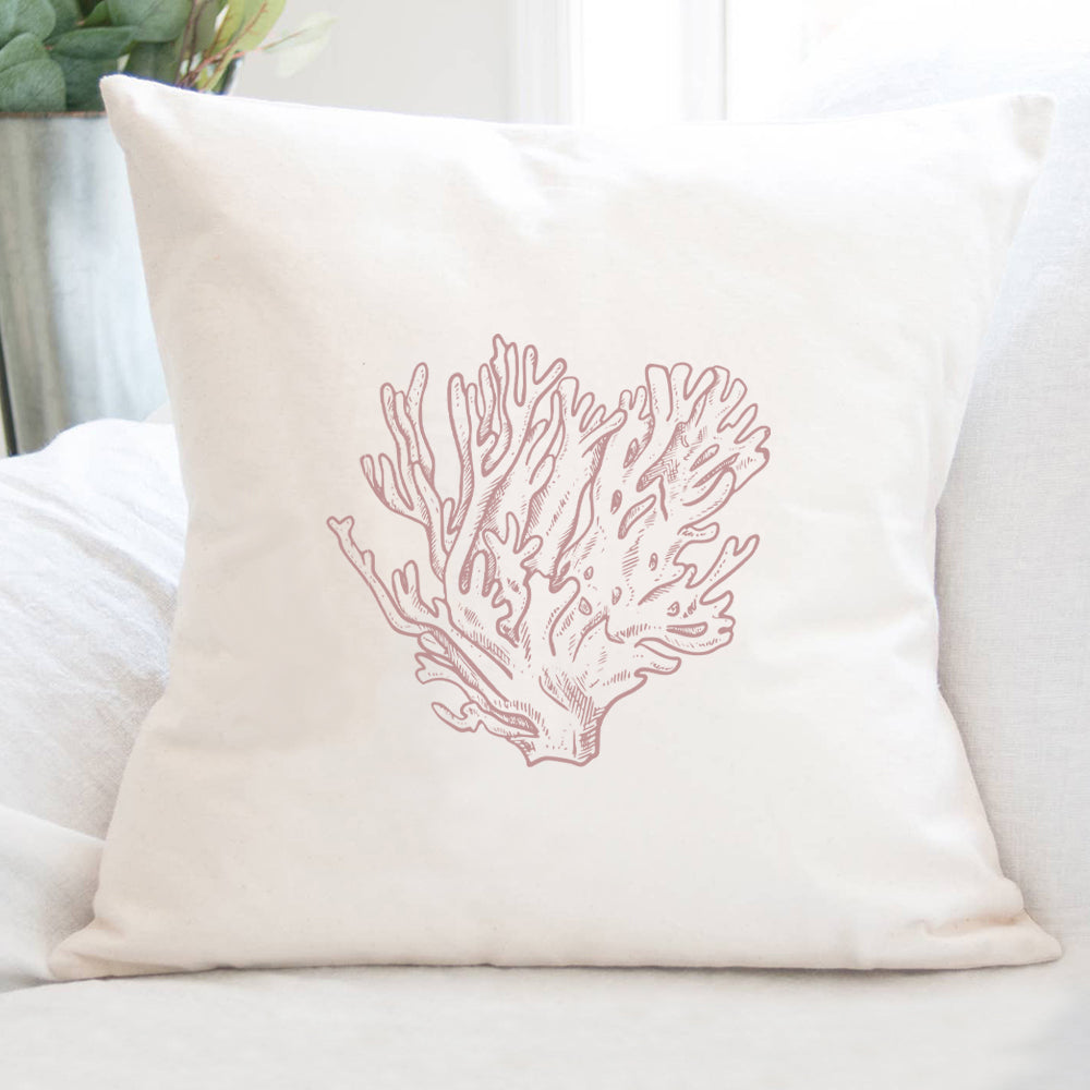 Red Coral - Square Canvas Pillow