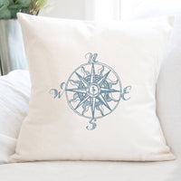 Hand Drawn Compass - Square Canvas Pillow