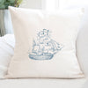 Hand Drawn Ship - Square Canvas Pillow