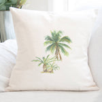 Watercolor Palms - Square Canvas Pillow