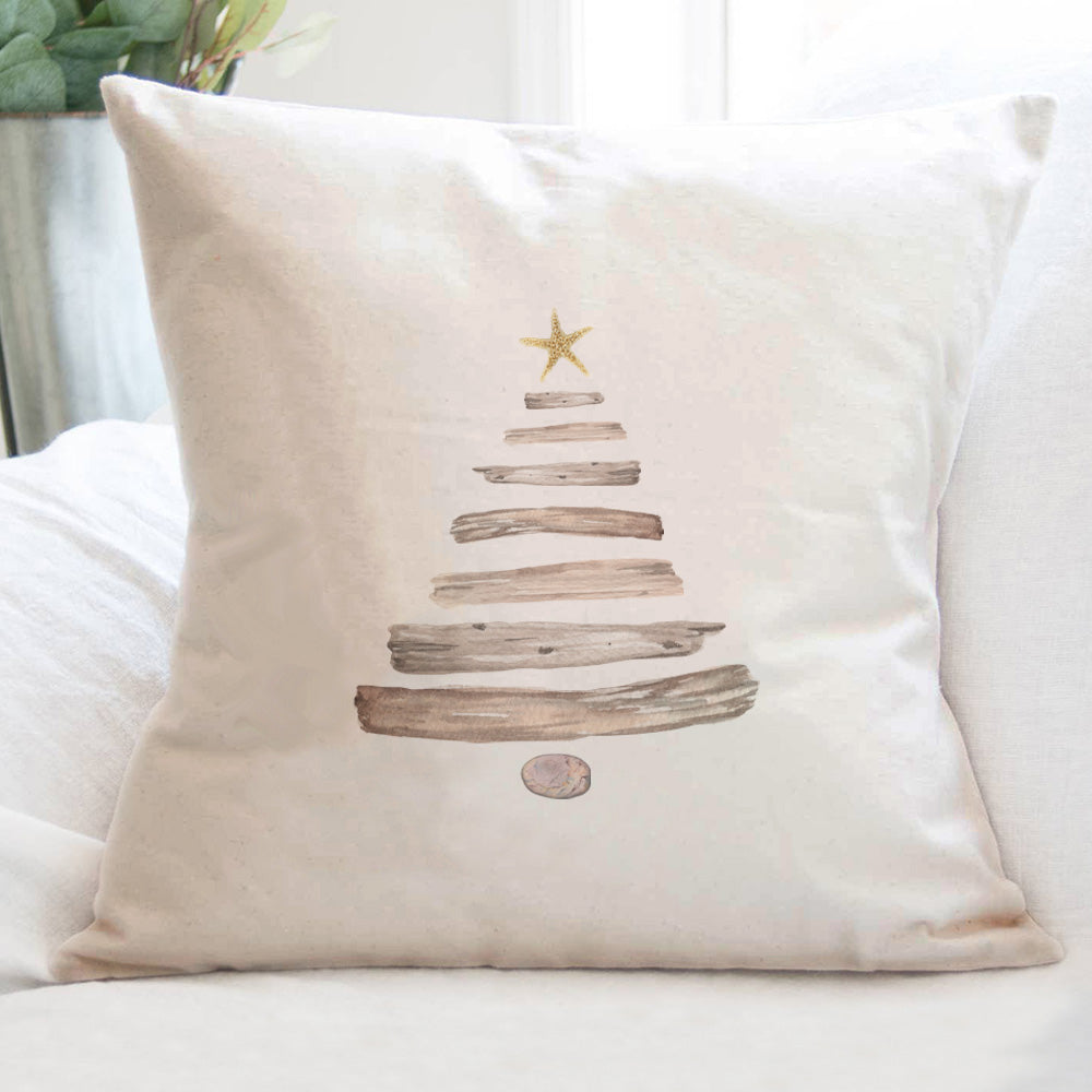 Driftwood Christmas Tree - Customizable Canvas Pillow