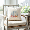 Crab & Blue Pinstripe Pumpkin - Square Canvas Pillow