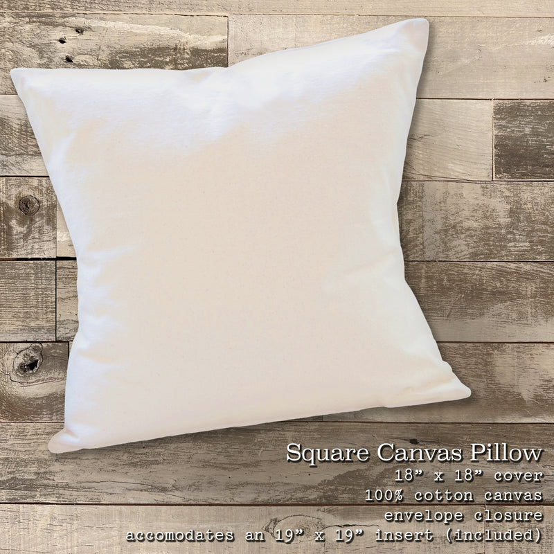 Anchor w/ Latitude and Longitude - Square Canvas Pillow