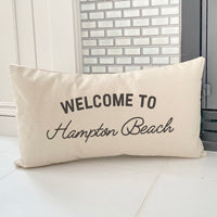 Welcome to Beach Custom - Rectangular Canvas Pillow