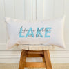 Life is Better at the Lake (Script Overlay) - Rectangular Canvas Pillow