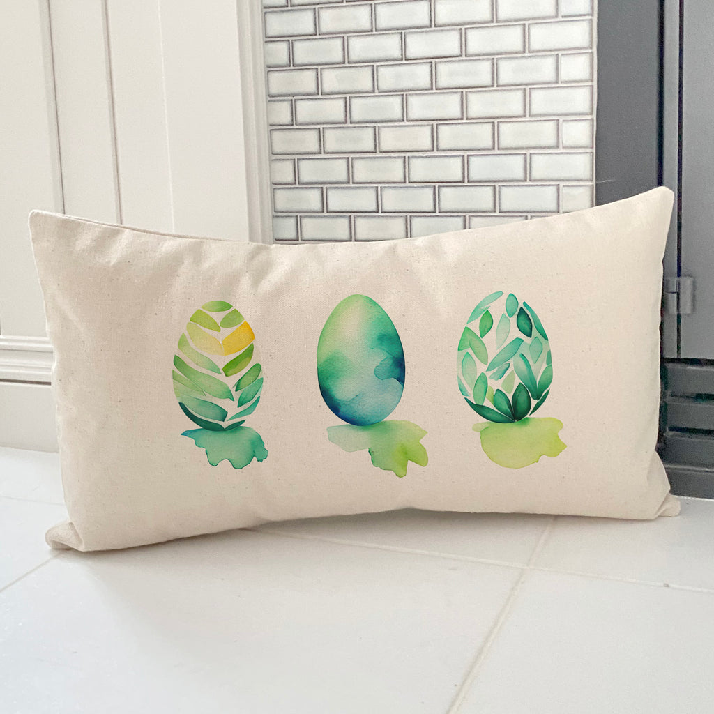 Watercolor Easter Eggs - Rectangular Canvas Pillow