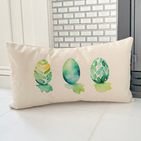 Watercolor Easter Eggs - Rectangular Canvas Pillow