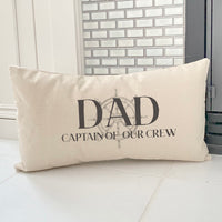 Captain of our Crew - Father's Day Rectangular Canvas Pillow