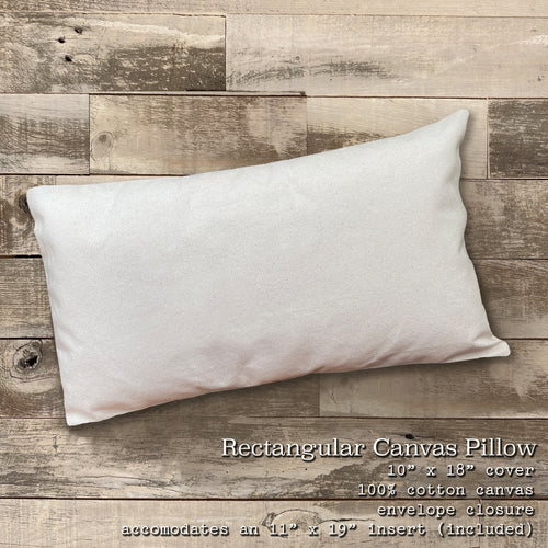 Sea Glass American Flag - Rectangular Canvas Pillow